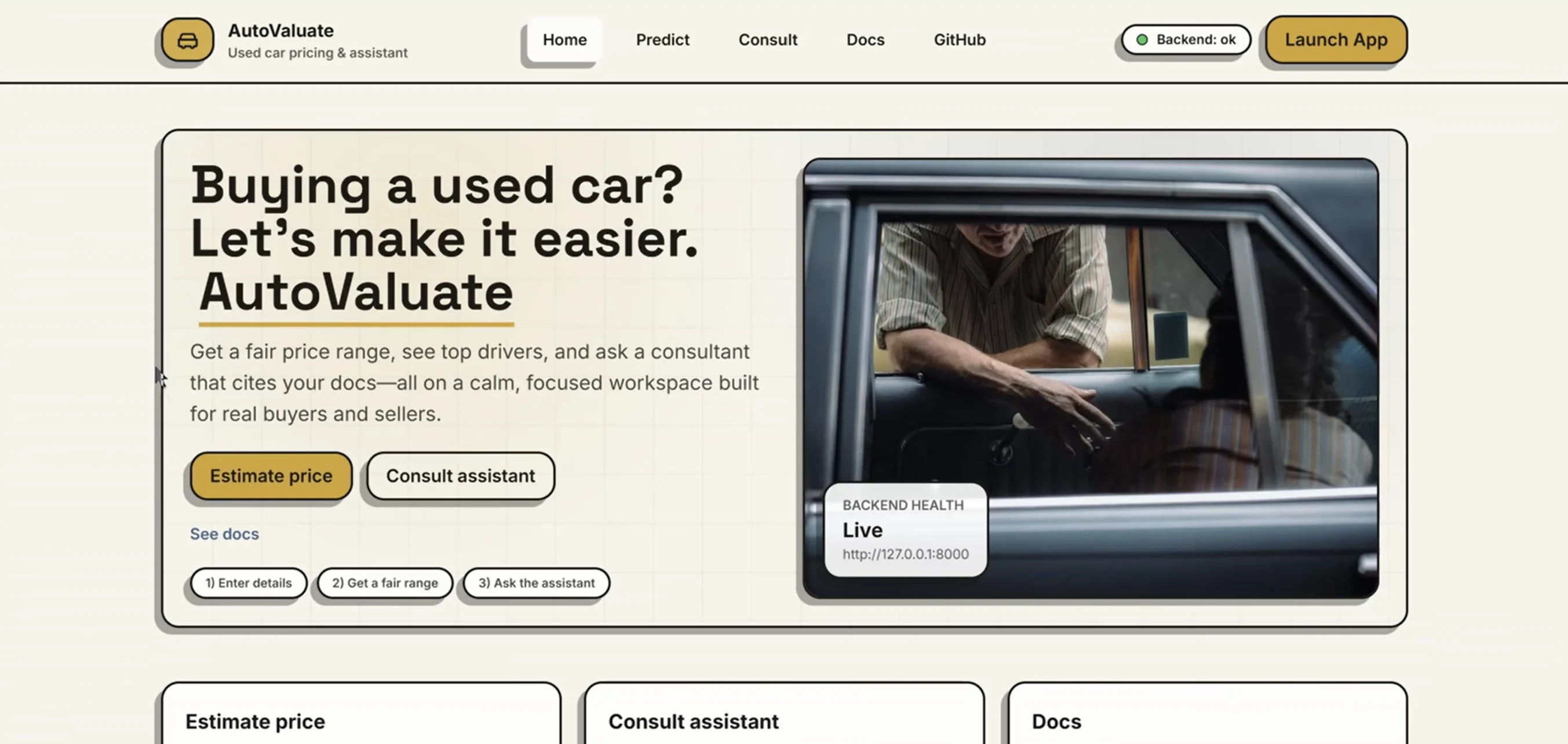 AutoValuate: home