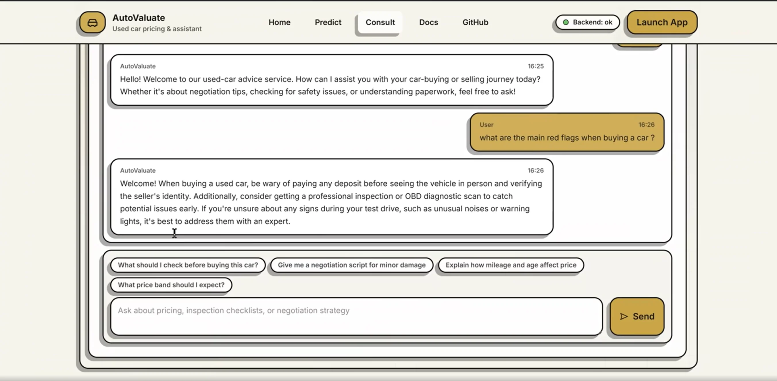AutoValuate: rag conversation